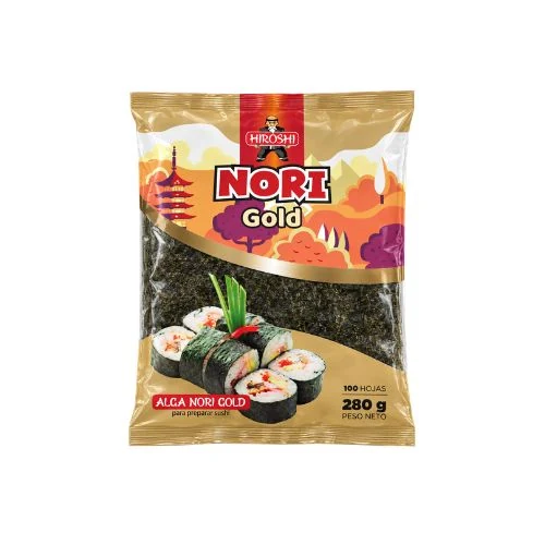 ALGA NORI GOLD HIROSHI PAQUETE 100 HOJAS