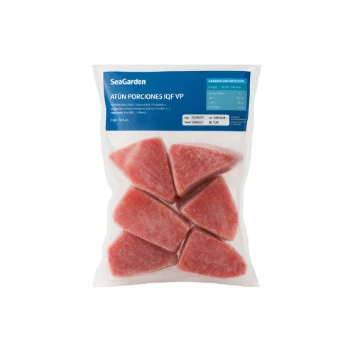 ATUN EN PORCIONES IQF SG BOLSA 500 GRAMOS