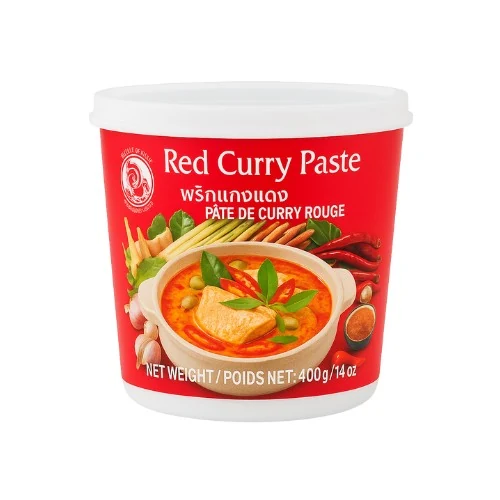 PASTA DE CURRY ROJO COCK BRAND POTE 400 GRS